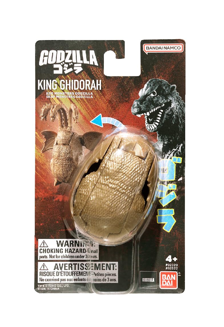 Bandai Namco Godzilla King Ghidorah Transforming Egg Toy Figure – 4.5-Inch Collectible