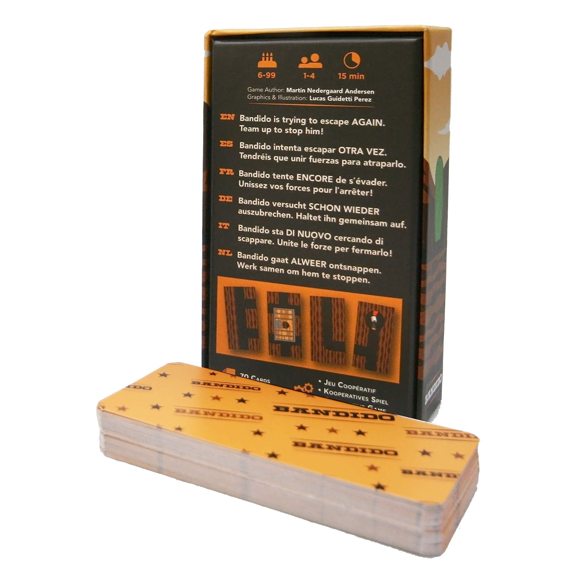 Bandido Card Game: Cooperative Tunnel Chase – Family Travel Game (Ages 6+, 1-4 Players, 15 Min)