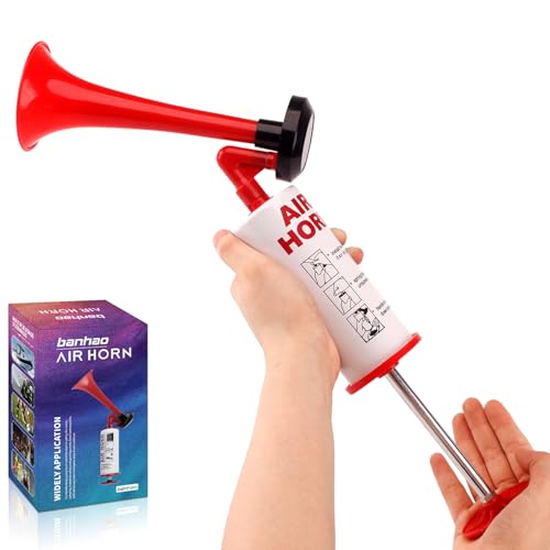 BANHAO Aluminum Handheld Air Horn – Loud Manual Noisemaker for Safety and Events