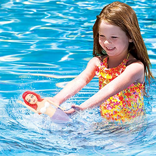 BANZAI 3-Piece Splash 'N Go Mermaid Dive Set – Wind-Up Pool Toys with Articulated Arms