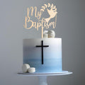 Baptism Cake Topper in Wood – 5.5" x 7.3" Design 001