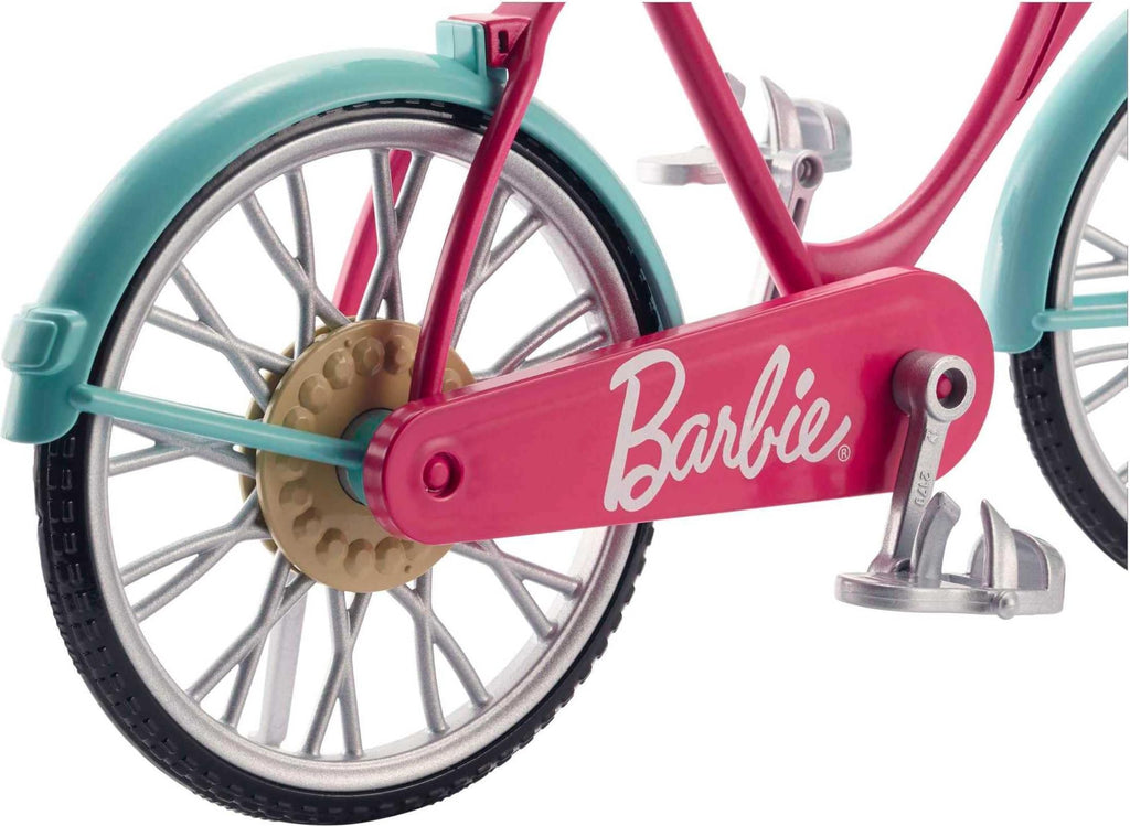 Barbie Bicycle with Basket of Flowers – Working Pedals, Helmet, and Removable Flowers