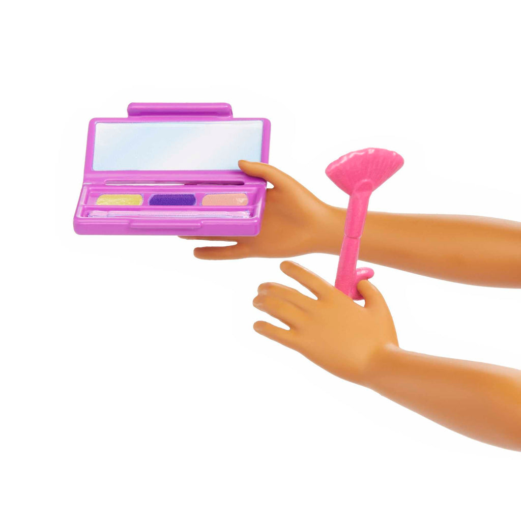 Barbie Career Makeup Artist Doll with Teal Hair, Palette and Brush Accessories for Kids Ages 3+