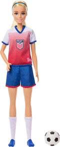 Barbie Careers USSF Soccer Doll - 11.5-Inch Fashion Doll with Removable Uniform and Soccer Ball Accessory