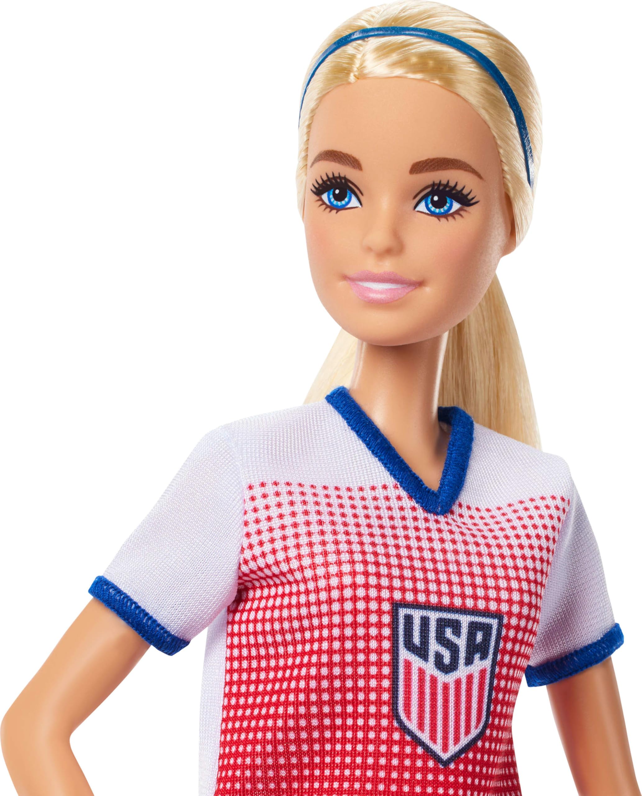 Barbie Careers USSF Soccer Doll - 11.5-Inch Fashion Doll with Removable Uniform and Soccer Ball Accessory