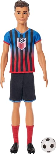 Barbie Careers USSF Soccer Ken Doll – 11.5 Inch with Removable Cleats and Soccer Ball