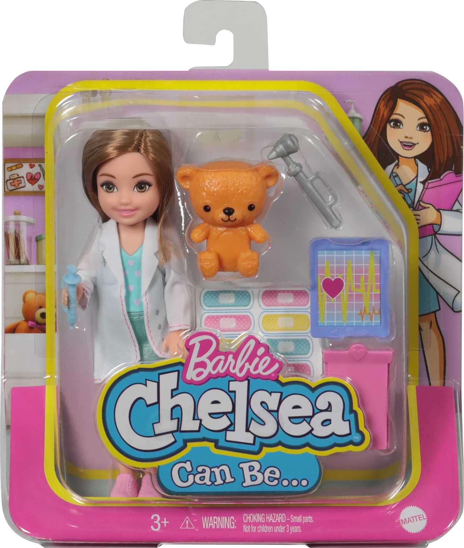 Barbie Chelsea Can Be Doctor Doll with Medical Playset Accessories