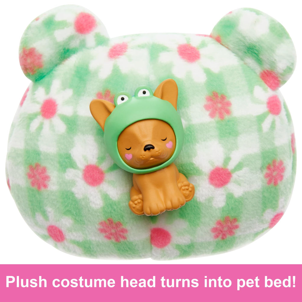 Barbie Cutie Reveal Chelsea Doll with Puppy Frog Costume, 6 Surprises & Color-Change Pet