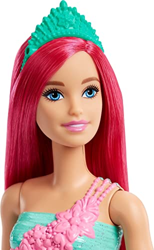 Barbie Dreamtopia Royal Fashion Doll with Dark-Pink Hair, Sparkly Bodice, and Removable Skirt & Accessories