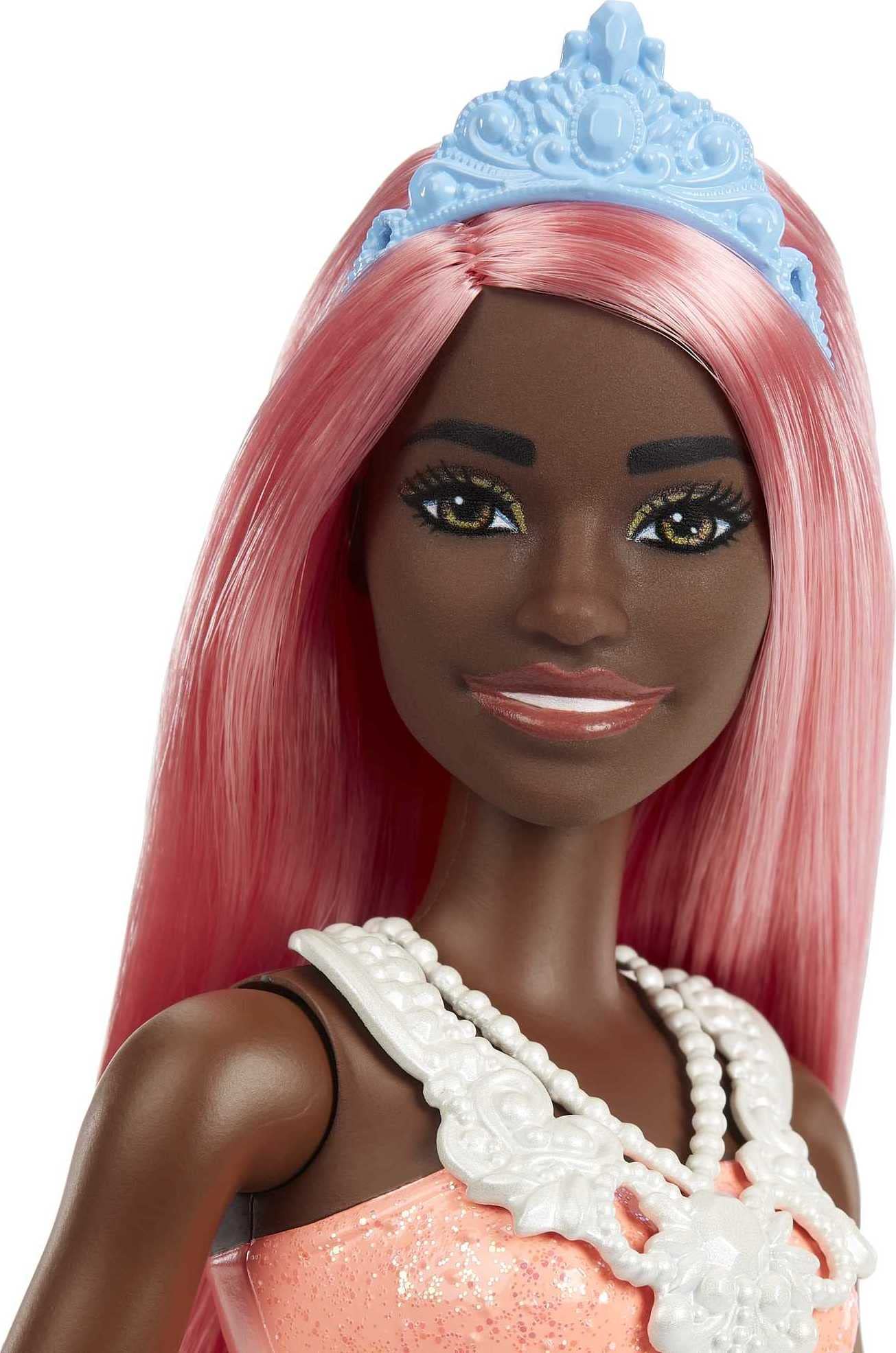 Barbie Dreamtopia Royal Fashion Doll with Light-Pink Hair and Sparkly Bodice