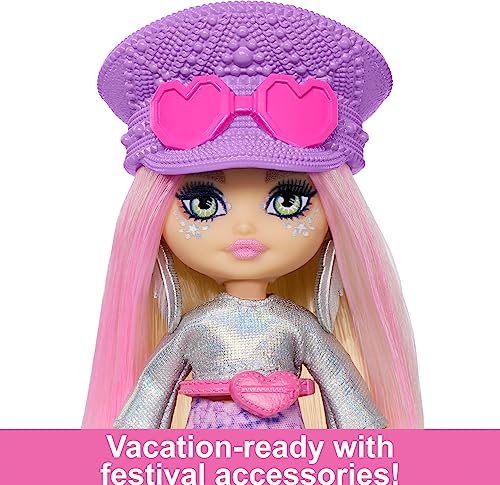 Barbie Extra Mini Minis Travel Doll - Desert Festival Look, 3.25-Inch Posable Doll with Stand