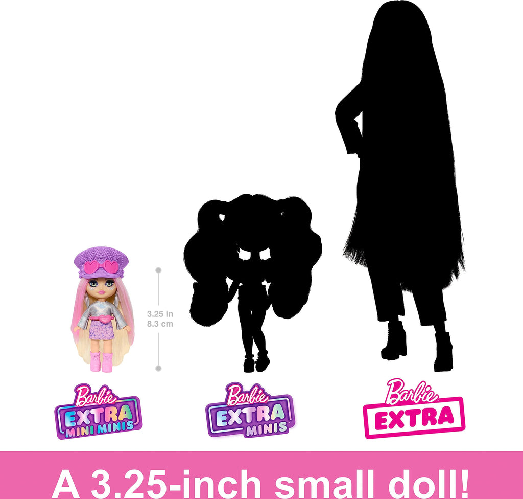 Barbie Extra Mini Minis Travel Doll - Desert Festival Look, 3.25-Inch Posable Doll with Stand