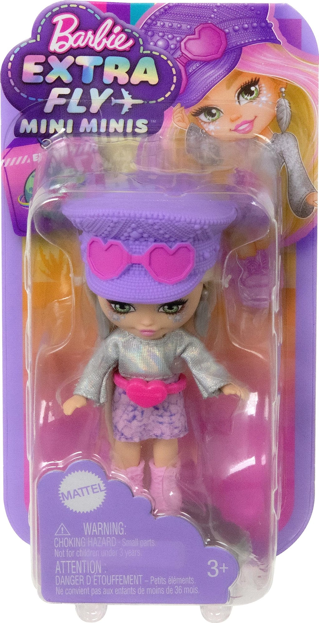 Barbie Extra Mini Minis Travel Doll - Desert Festival Look, 3.25-Inch Posable Doll with Stand