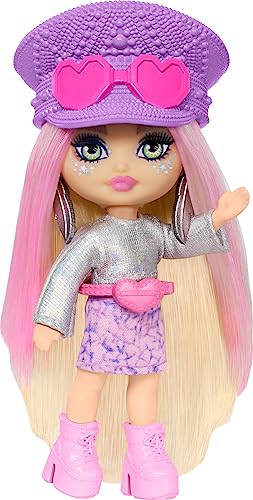 Barbie Extra Mini Minis Travel Doll - Desert Festival Look, 3.25-Inch Posable Doll with Stand