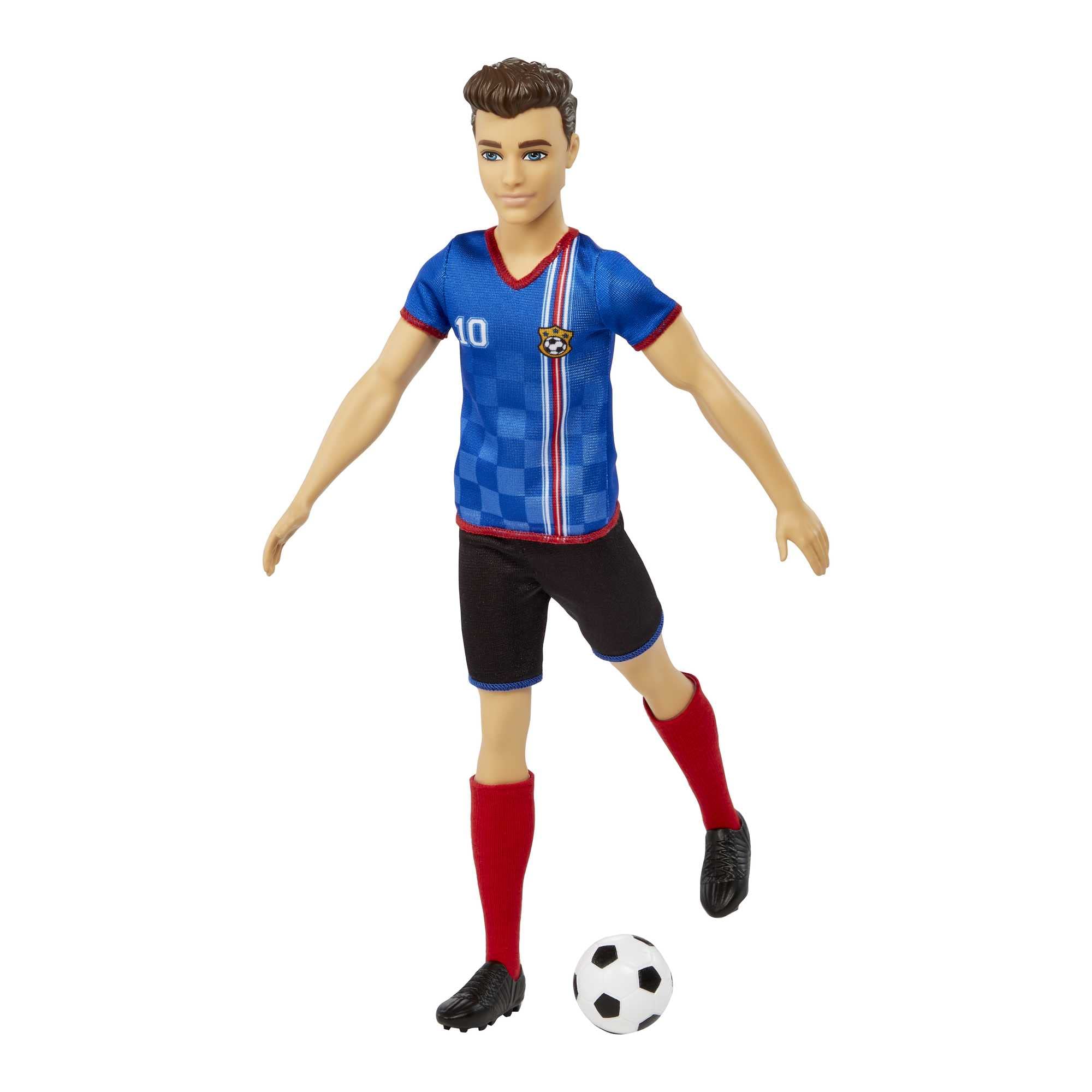 Barbie Ken Soccer Doll – Number 10 Uniform, Cropped Hair, Cleats & Ball