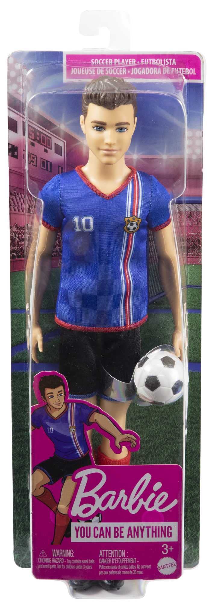 Barbie Ken Soccer Doll – Number 10 Uniform, Cropped Hair, Cleats & Ball