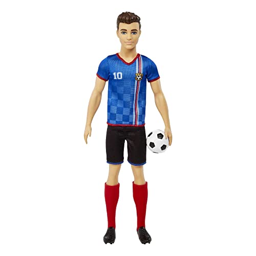 Barbie Ken Soccer Doll – Number 10 Uniform, Cropped Hair, Cleats & Ball