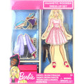Barbie Magnetic Wooden Dress Up Toy – 26-Piece Mix & Match Set with Storage Box, Ages 3+
