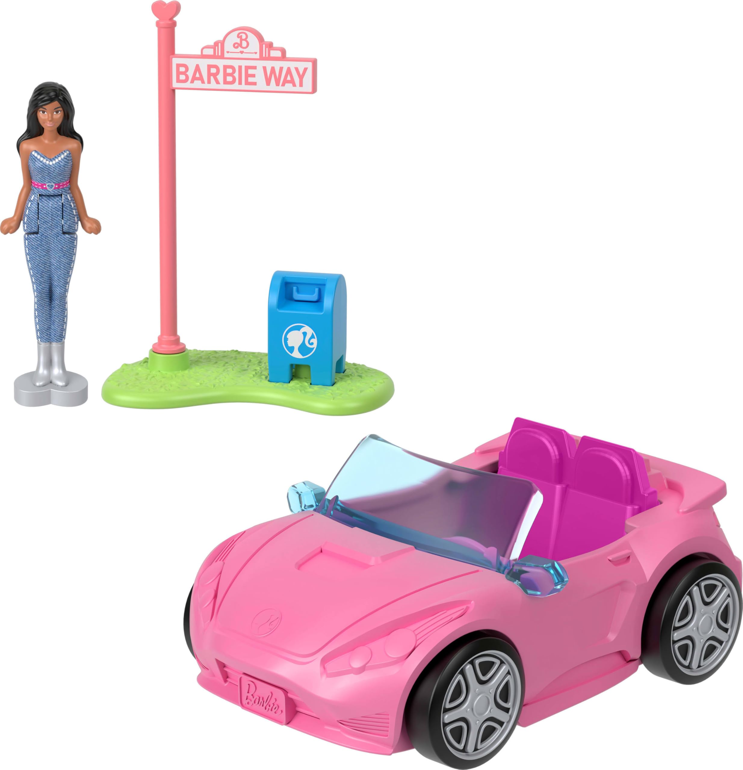 Barbie Mini BarbieLand 4-Pack: 4 Dolls & 4 Vehicles with Color-Change Fun