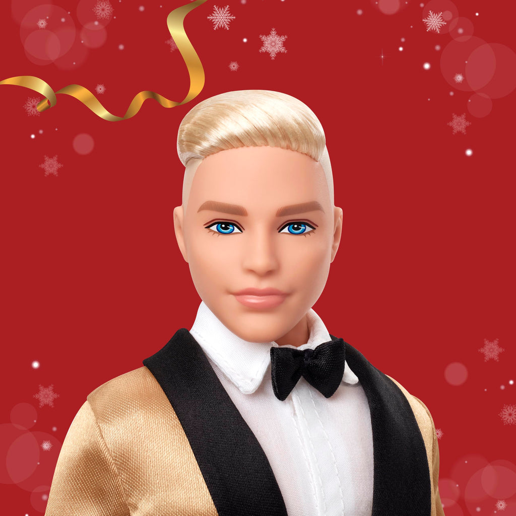 Barbie Signature 2025 Holiday Blonde Ken Collectible Doll - Debut Holiday Ken