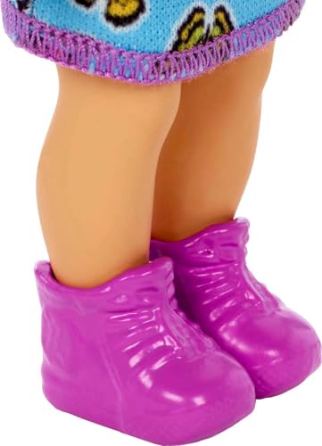 Barbie Skipper Babysitters Inc. Playset: Brunette Doll in Butterfly Dress with Potty & Bathroom Toys