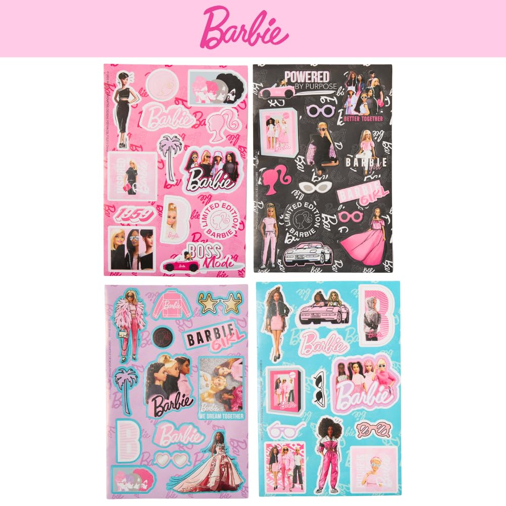 Barbie Sparkle Journal Set – 60-Page Diary with Stickers, Gems & Sequins