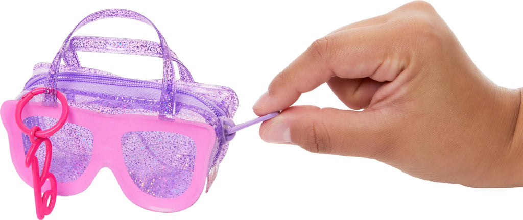 Barbie Sunglasses-Shaped Deluxe Bag: Gingham Dress & 5 Summer Accessories for Fashion Dolls