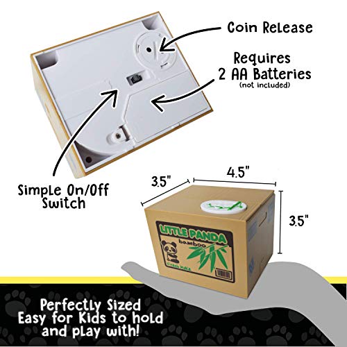 Barelove Kids Piggy Bank - Electronic Panda Coin Counter with Voice Prompts and Stealing Paw