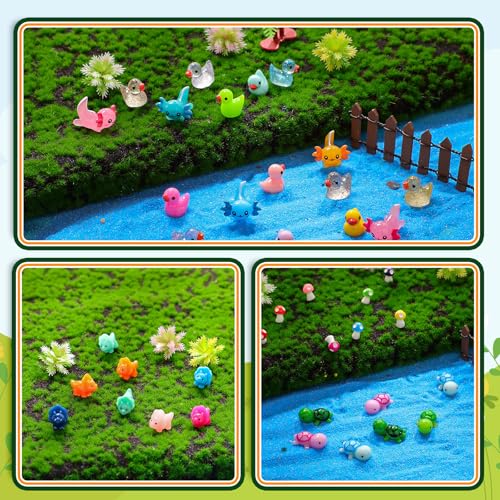 Barydat 200-Piece Mini Resin Animal Figures Set – Duck, Turtle, Dinosaur & More for Hiding Games and Decor