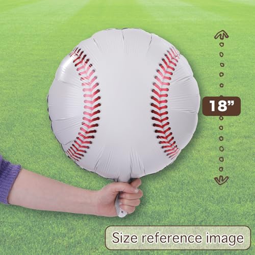 Baseball Birthday Decorations – 82PCS Party Set with 40" Number 11 Jumbo Balloon, Banner, Glove & Ball Balloons, Red, Blue & Confetti Latex, Star Foil Balloons