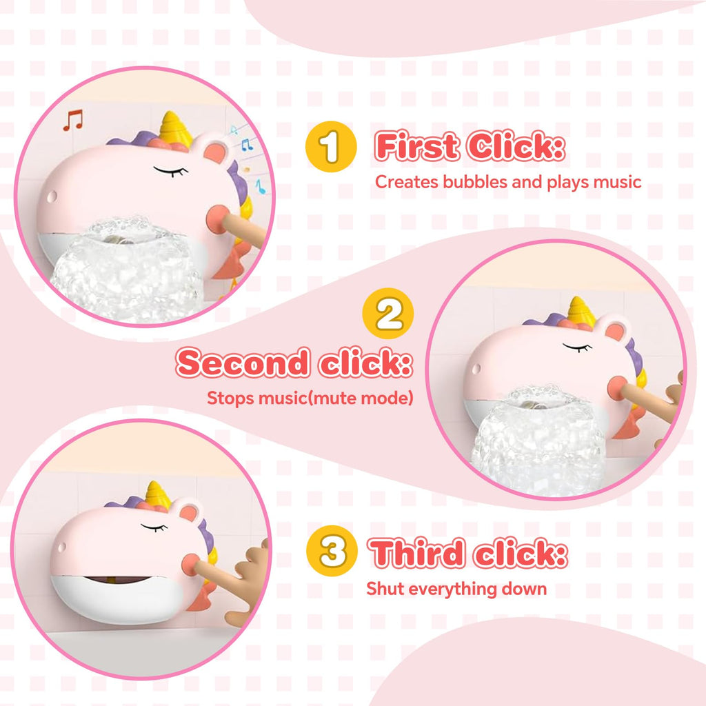 Bath Bubble Machine for Toddlers – Automatic Bubble Maker with Music, Safe for Ages 1-8, Best Birthday Gift