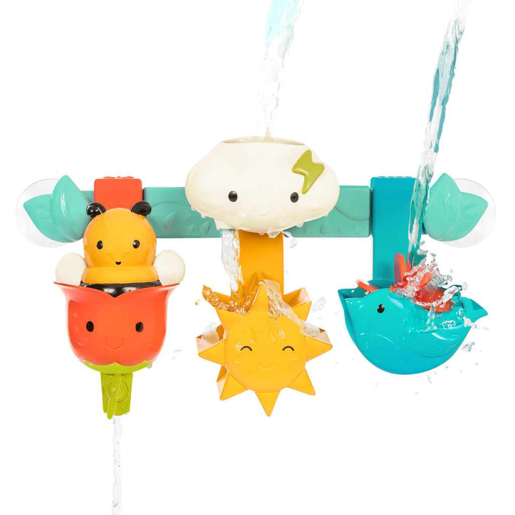 Battat Baby Bath Toy Bar with 6 Removable Pieces and Suction Cups for Toddlers 12+ Months