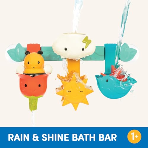 Battat Baby Bath Toy Bar with 6 Removable Pieces and Suction Cups for Toddlers 12+ Months