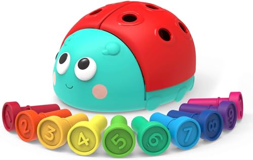Battat Education Ladybug Peg Toy – Fine Motor Skills & Color Learning for Toddlers 18+ Months