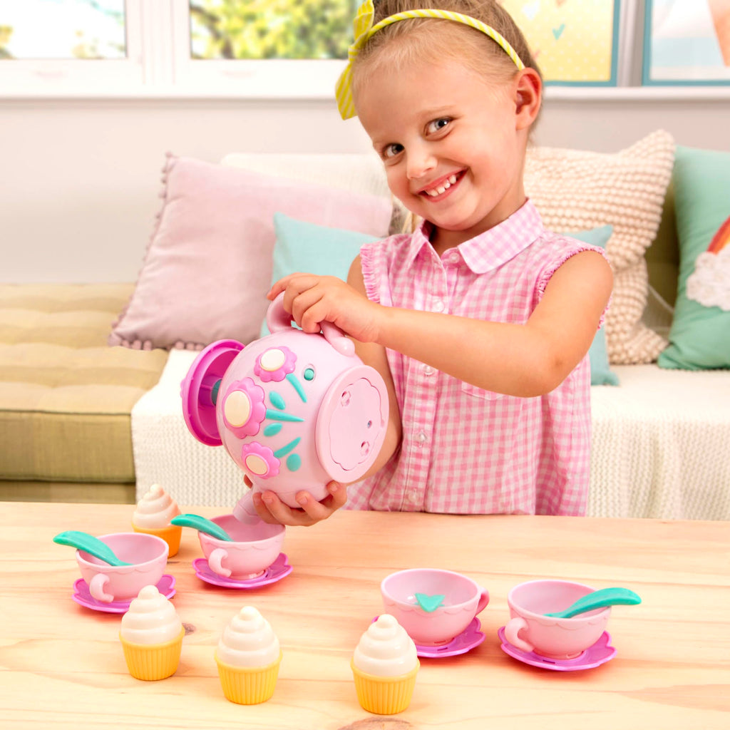 Battat Play Circle Singing Teapot Musical Tea Party Set – 17 Pieces, Ages 3+