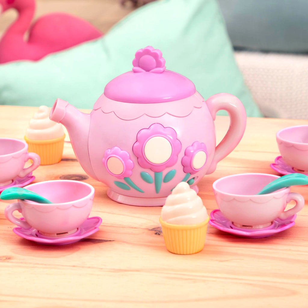 Battat Play Circle Singing Teapot Musical Tea Party Set – 17 Pieces, Ages 3+