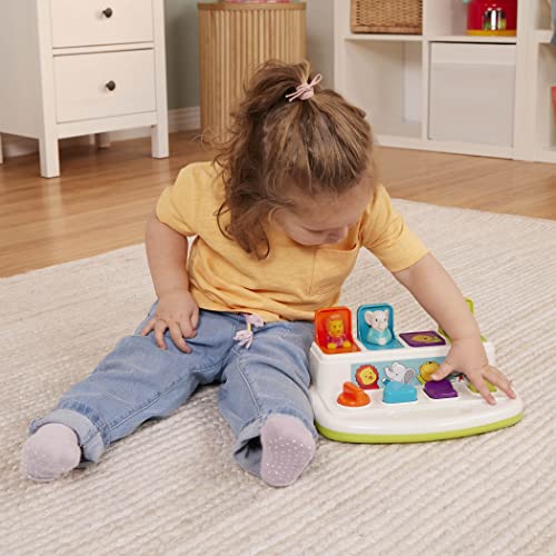 Battat Pop-Up Pals – Cause-and-Effect Toy with Buttons & Colors for Toddlers 18+ Months