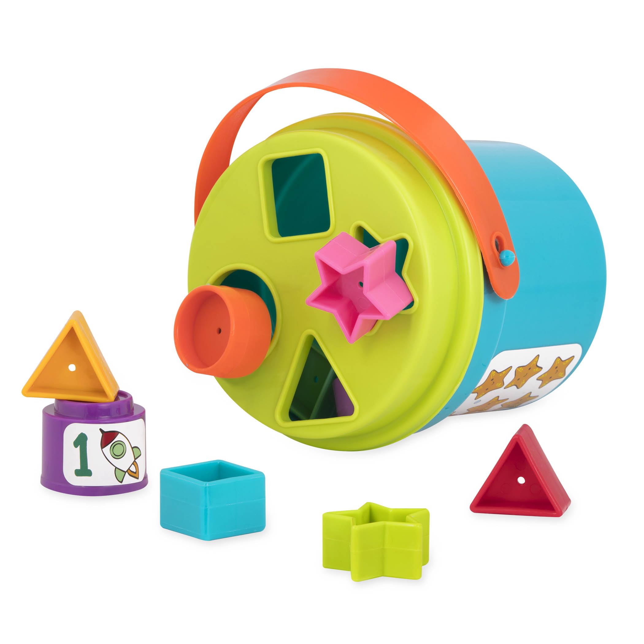 Battat Sort & Stack Nesting Cups Set - 19 Pieces Stacking Toy for Toddlers 18+ Months