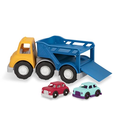 Battat Wonder Wheels Toy Carrier Truck & 2 Cars – Toddler Vehicle Playset