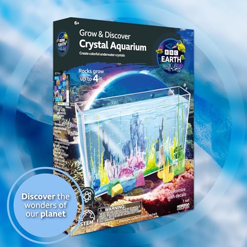 BBC Earth Crystal Aquarium: Colorful Crystal Growing Kit for Kids Ages 6+