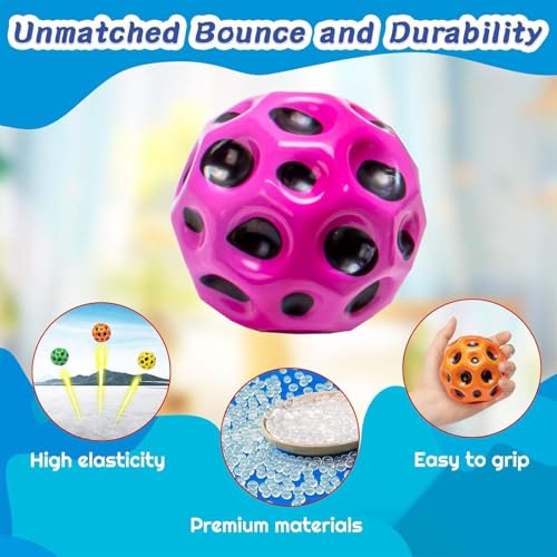 BBLING High Bouncing Balls – 6-Pack for Hand-Eye Coordination, Indoor & Outdoor Play