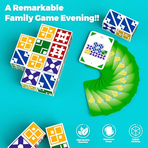 BBnote Family Matching Game: Block Puzzle for Kids & Adults, 2-Player Card Game Ages 6+