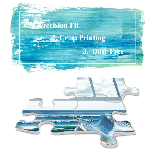 BBOLDIN 1000-Piece Beach Summer House Puzzle - Ocean Scene, 27.6x19.7 Inches