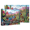 BBOLDIN 1000-Piece Cactus Landscape Jigsaw Puzzle – Desert Oasis Art with Wildlife, 27.5 x 19.7 Inches