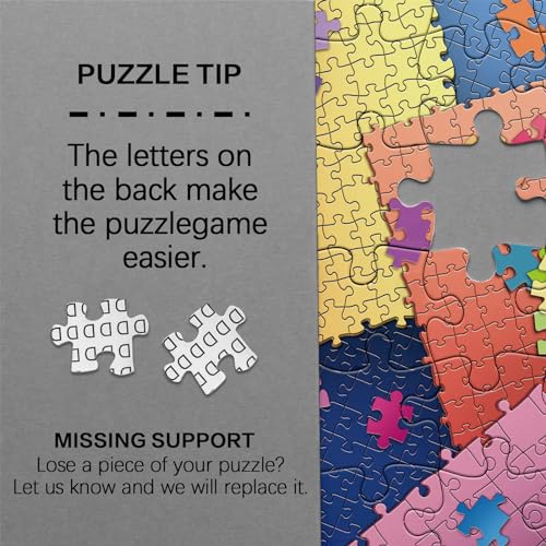 BBOLDIN 1000-Piece Difficult Jigsaw Puzzle for Adults – Colorful, Eco-Friendly with Letter Backs and Missing Piece Support