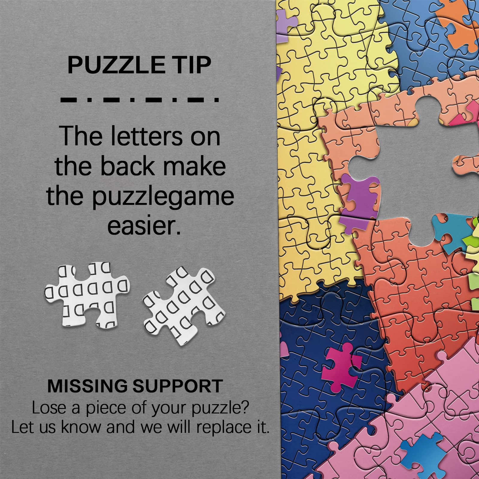 BBOLDIN 1000-Piece Difficult Jigsaw Puzzle for Adults – Colorful, Eco-Friendly with Letter Backs and Missing Piece Support