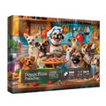 BBOLDIN 1000 Piece Dog Puppy Pizza Jigsaw Puzzle – Funny Kitchen Scene with Happy Dogs