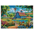 BBOLDIN 1000 Piece Farm Country Barn Puzzle - Nature Landscape Jigsaw with Flower, Bird, Cow