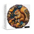 BBOLDIN 1000 Piece Round Squirrel Jigsaw Puzzle - Autumn Floral Design for Adults