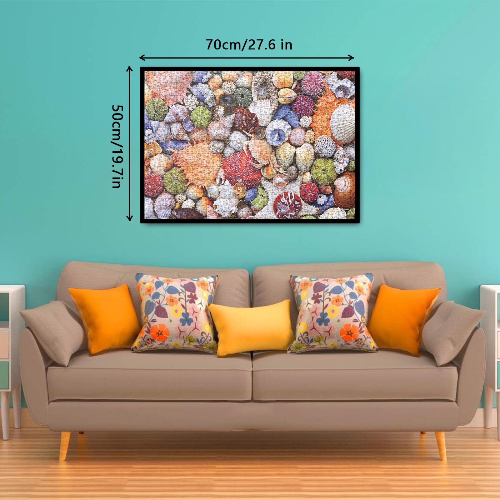 BBOLDIN Colorful Seashell 1000 Piece Puzzle – Ocean Beach Jigsaw for Adults, Marine Hawaii Theme